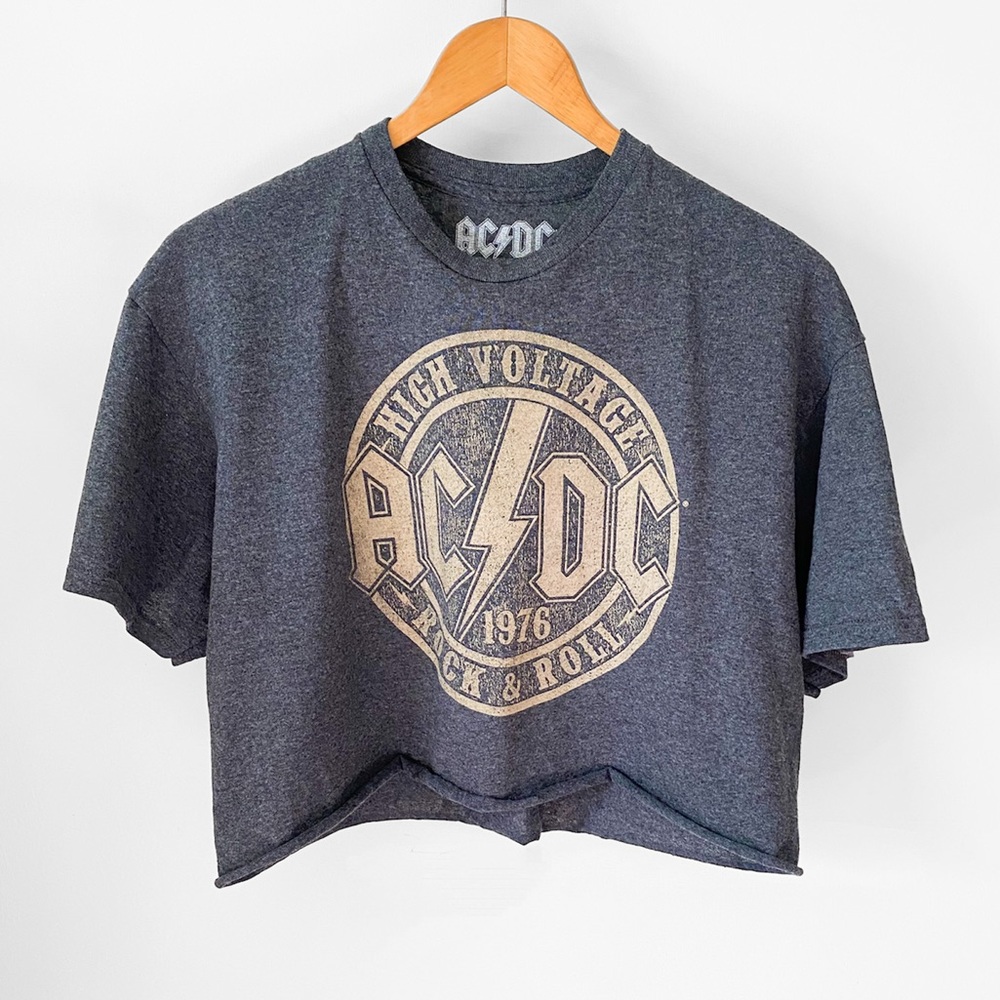 ACDC 1976 ‘High Voltage Rock & Roll’ Crop Top
